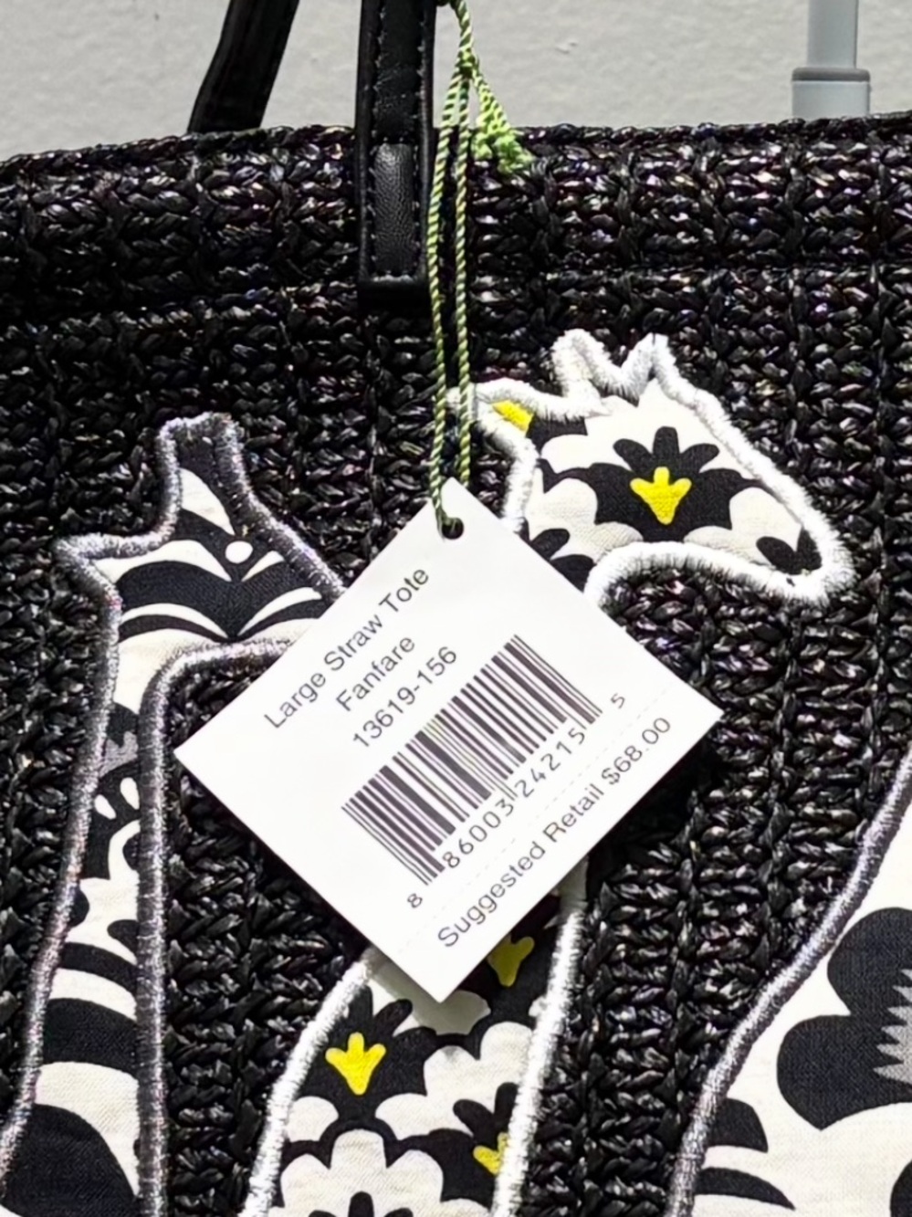 Vera Bradley Fanfare Large Straw Tote - Picture 12 of 12
